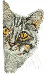 cat peeking around the corner  Machine Embroidery Designs - tested  