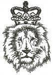 Lion King and Crown Machine Embroidery Design 