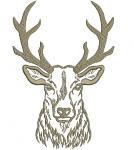 Whitetail Buck machine embroidery design 