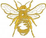 Royal Bee Machine Embroidery design, instantly download, tested22052025
