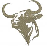 bull  , Taurus Zodiac Sign - Machine embroidery design 