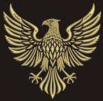 Eagle of the roman legion heraldic eagle machine embroidery design tested  
