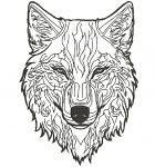 Wolf  machine embroidery design, instantly download