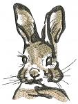 Vintage Rabbit Machine Embroidery Design, Sketch Bunny Face Patter and graphics formats  .ai .svg .psd .jpg High Quality / Instant Download
