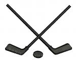 Crossed Hockey Sticks Machine Embroidery Design 3 Sizes  