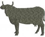 Сow Silhouette Machine Embroidery Design