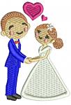Couple Bride and Groom Machine Embroidery Design 
