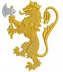 heraldic lion  Norwegian lion Royal Lion  Machine embroidery design 