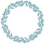 Rustic Monogram Wreath for Wedding / Floral Frame Machine Embroidery Design, Instant Download 