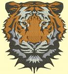 Fierce Tiger Face Machine Embroidery Design 4 Sizes Instant 