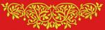 Vintage flower border machine embroidery design 