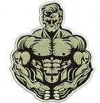 Body builder applique Machine Embroidery Design, Instant Download  