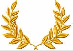 Gold Laurel Wreath Machine Embroidery Design 