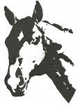 Horse head silhouette – Machine Embroidery Design 