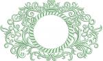Elegant Round Floral Frame Machine Embroidery Design 