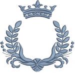 Crown and frame / Monogram frame embroidery design 