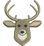 Deer Head Silhouette Machine Embroidery Design for Apparel, Crafts, and Home Décor Projects 