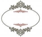 Floral Vintage Frame Machine Embroidery Design - Letters Not Included 