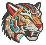 Tribal Tiger Head Machine Embroidery Design 