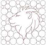 Quilt Lion Machine Embroidery Design  