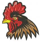 Rooster cock head  machine embroidery Design, Instant Download  