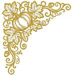 Grape Harvest Corner Machine Embroidery Design  