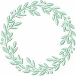 Rustik Wedding Style / rustic laurels /floral Frame for monogram / Monogram frame machine embroidery design 