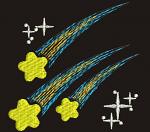 Shooting Stars Logo Machine Embroidery Design 