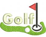 Golf Machine Embroidery Design - 2 Sizes, instantly download 