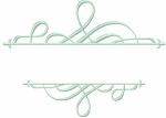 Decorative curls Name Frame Machine embroidery design - instantly download 