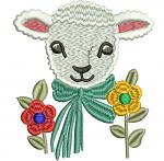 Cute Baby Lamb Sheep Machine Embroidery Design - Adorable Farm Animal - Two Sizes Included 