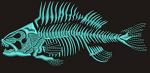 Fish Skeleton Machine Embroidery Design, Angler Ribs Marine Digital File, Fisherman Animal Pattern 