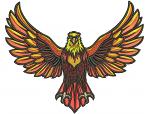 Phoenix Firebird Machine Embroidery Design 
