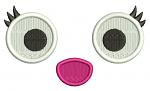 Muzzle, eyes and nose, all separately 2 sizes Machine Embroidery Designs, instantly download 