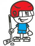 Boy playing a hockey applique Machine Embroidery Design  