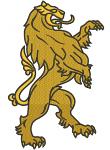Lion Kingdom of Georgia Coat of Arms Machine Embroidery Design  