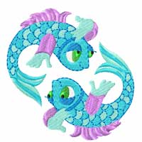 Zodiac Machine embroidery designs set 4x4  